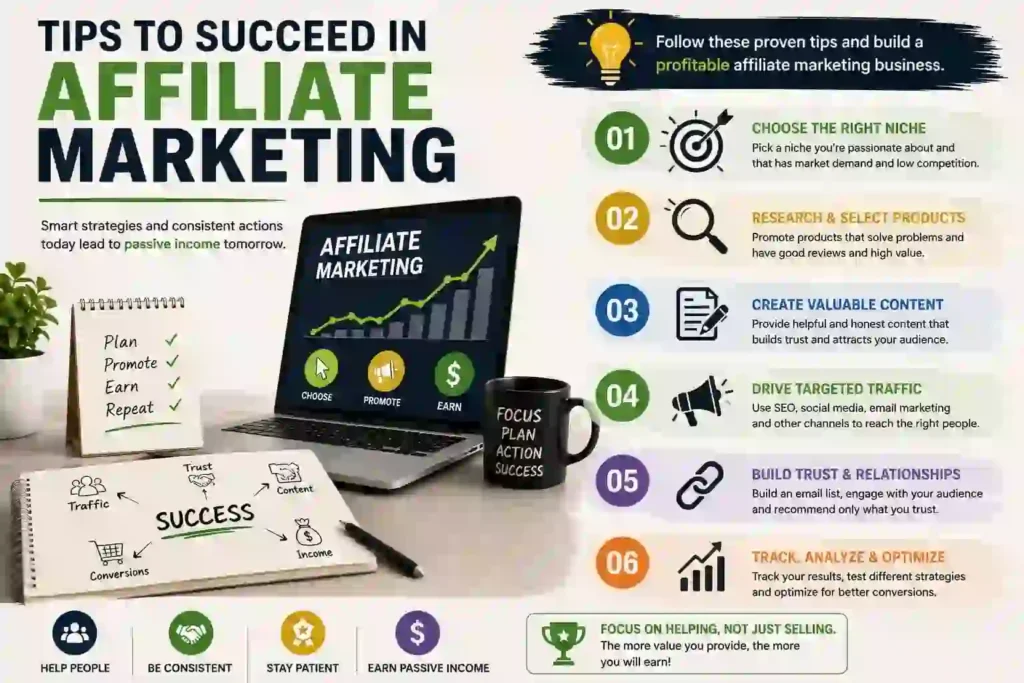 tips to succeed in affiliate marketing