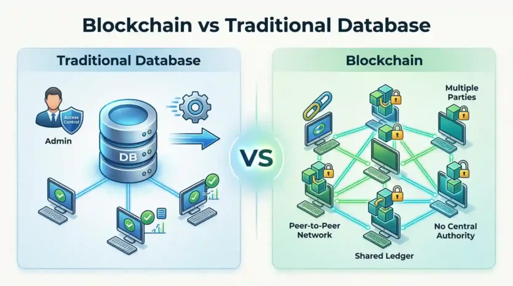 Blockchain vs traditional database