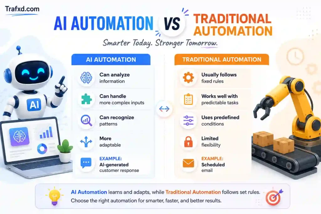 AI automation vs Traditional Automation
